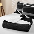thumbnail image 4 of Erosebridal Modern Stripe Abstract Quilt King,Geometric Line King Coverlet Set For Girls,3 Pieces, 4 of 7