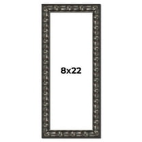 8x22 Frame Black-Brown Medieval Solid Wood Picture Frame | 1.5 Inch Moulding Width | Gotham Beveled