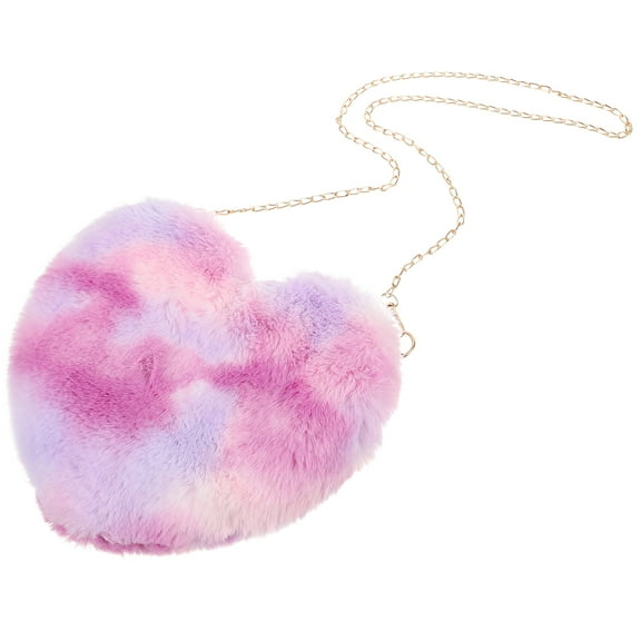 Xing Zipper Crossbody Bag Women Zipper Pouch Portable Money Pouch Heart Shaped Shoulder Bag