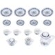 thumbnail image 1 of 15pcs Mini Porcelain Flower Tea Cup Set Doll House Decor Kitchen Miniature Simulation, 1 of 5