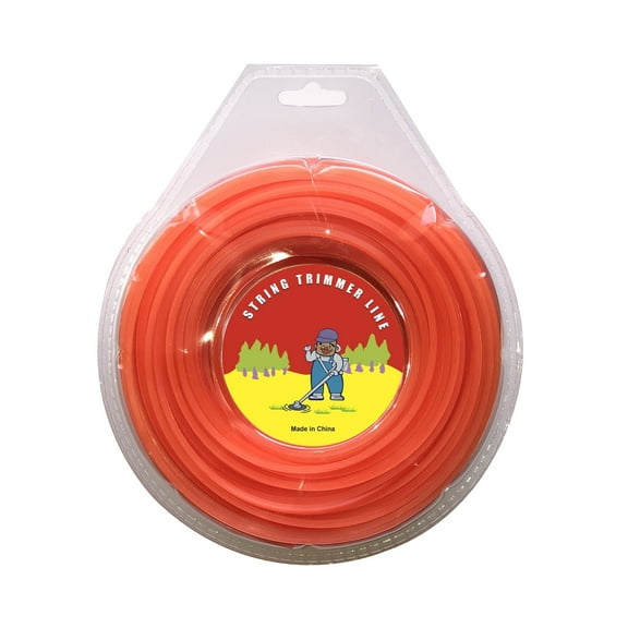 0.105 Inches Commercial Grade Square String Trimmer Line Replacement for Trimmers 1 Pound, Orange