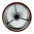 thumbnail image 2 of Red Polyurethane on Cast Iron 4" Wheel Set with Bearing & Bushing & Axle, 2 of 4