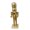 Golden, variant on Ruanlalo 25CM Christmas Wooden Nutcracker Figurine Golden Silver Color Cartoon Soldier Figure Festival Holiday Party Ornament Decoration