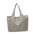 thumbnail image 3 of Bolso bolso de viaje bolso de viaje liviano bolso de lona plegable para mujeres sport gym bolso para viajes de compras al aire libre de vacaciones Gris, 3 of 8