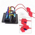 thumbnail image 3 of Panel de Interruptor Marino Afortunado Impermeable 12/24v 4 Ranuras USB Duales Azul, 3 of 5