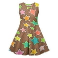 thumbnail image 5 of XUNKUSGA Girls Dresses Star Graphic Ruffle Sleeveless Dress Flutter Hem A-Line Swing Pleated Tiered Beach Dress Casual Party Dress 4-13 Years, 5 of 6