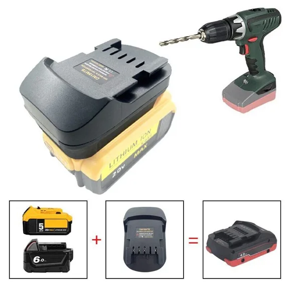 Battery Adapter for Dewalt for Milwaukee 18V Li-ion Convert To for Metabo Tools