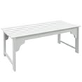 thumbnail image 2 of Outsunny Slatted Wooden Garden Bench, Curved Seat Front Porch Bench, White, 2 of 9