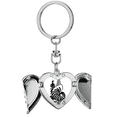 thumbnail image 1 of New Caledonia National Emblem Heart Angel Wing Key Chain Holder, 1 of 3