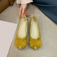 thumbnail image 4 of Xfvqtps Women Pointed Toe Ballet Flats with Bow Detail Slip on Comfortable Shoes for Work Casual Walking Flats Quilted Insole Multiple Hues Yellow, 4 of 5