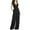 Black, variant on Dessy Collection Women's Black V-Neck Wide-Leg Jumpsuit