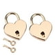 thumbnail image 4 of 2 juegos de candados en forma de corazón y cerradura de metal con llave maestra para equipaje, diario, libro, joyero, 4 of 14