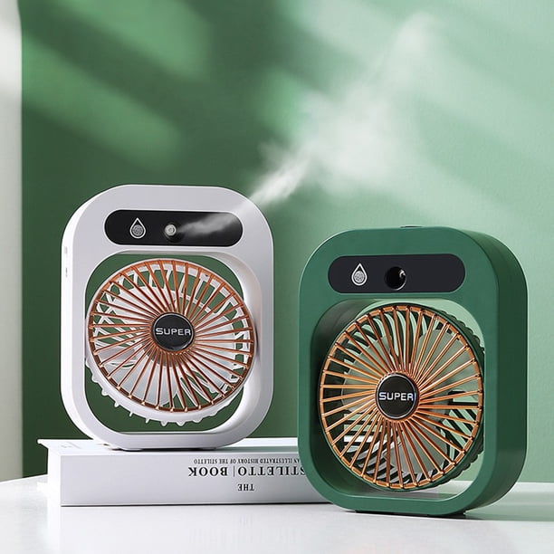Fiudx Acondicionador Portátil Usb, 3 Velocidades de Enfriamiento y Humidificación, Tanque de Agua Compacto de 300 Ml, Silencioso y de Bajo Ruido, Ideal para El Hogar, La Oficina y El Dormitorio, Alim