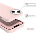 thumbnail image 2 of iPhone 13 Case,Phone Case for iPhone 13,Slim Fit Liquid Silicone Soft Gel Rubber Lightweight Microfiber Lining Shockproof Anti-Scratch Protective Phone Cover for iPhone 13 6.1''2021, Pink Sand, 2 of 8