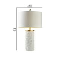 thumbnail image 5 of Benzara BM240922 Table Lamp with Polyresin Base & Baroque Scroll Design, White, 5 of 5
