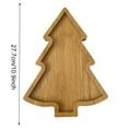 thumbnail image 3 of Bandeja de madera para servir, con forma de árbol de Navidad, para charcutería y postres, ideal para el hogar (árbol puntiagudo), 3 of 7