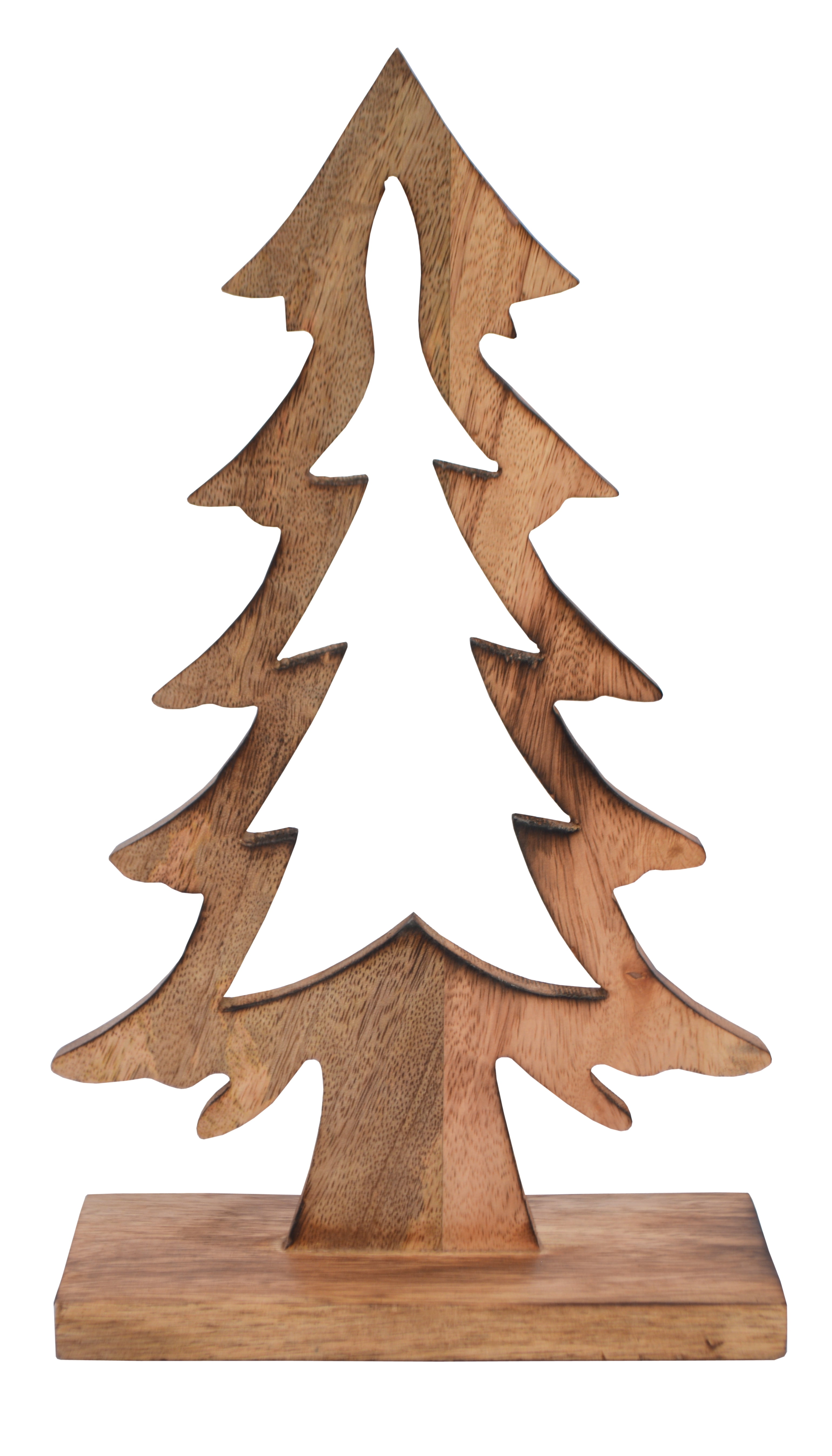 Holiday Time Natural Wood Decor Mini Christmas Tree Tabletop Decoration