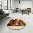 thumbnail image 3 of Ahgly Company Indoor Rectangle Contemporary Brown Red Abstract Area Rugs, 8' x 10', 3 of 6