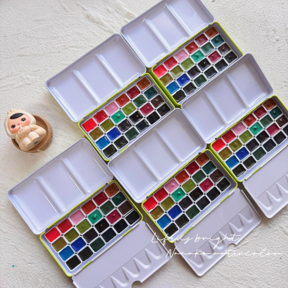 Holbein Artists' Granulating 24color Watercolor Paint Packaging  1ml Tin Box Professional Drawing Acuarela Artist  Supplie