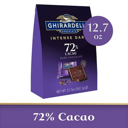 GHIRARDELLI Intense Dark Chocolate Squares  72% Cacao Holiday Chocolate  12.7 oz Bag