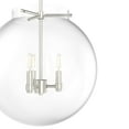 thumbnail image 4 of Hunter - Sacha 3-light Brushed Nickel, Medium Size Pendant Light, Dimmable, Modern Style, Globe Shaped, for Bedrooms, Dining, Living Rooms - 19659, 4 of 7