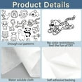 58Pcs Cartoon Animals Water Soluble Embroidery Stabilizers Sea Marine