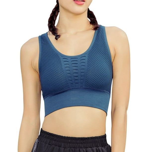 Women Sport Bra Solid Summer Stretch Elastic Sportswear Skinny Fitness Hole  See Through Sports Exercise Lady Home Gym