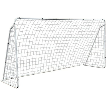 ZenStyle Football Post Soccer Goal Target Net 12 Ft. x 6 Ft. Football Shooting Training Aid Ultimate Backyard Outdoor Kids Official Soccer Goal, Steel Frame