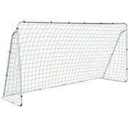 ZenStyle Football Post Soccer Goal Target Net 12 Ft. x 6 Ft. Football Shooting Training Aid Ultimate Backyard Outdoor Kids Official Soccer Goal, Steel Frame