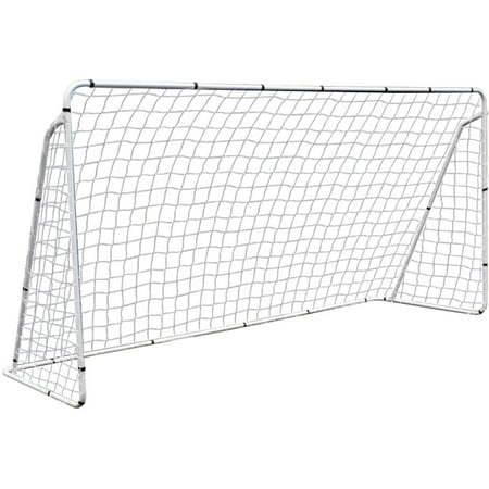 ZenStyle Football Post Soccer Goal Target Net 12 Ft. x 6 Ft. Football Shooting Training Aid Ultimate Backyard Outdoor Kids Official Soccer Goal, Steel Frame