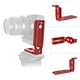 thumbnail image 4 of Placa de liberación rápida en forma de L de metal universal con soporte de zapata para cámara SLR con cabezal esférico hidráulico (rojo), 4 of 9
