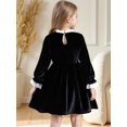 thumbnail image 6 of Fozruso Vintage Girls Dress Elegant Girls Dress With Lace Trim Detachable Floral Collar And 3D Applique For And Party Wear Sizes 3-4 Years, 6 of 6