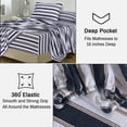 thumbnail image 6 of RUVANTI Flannel Sheets King Size - 100% Cotton Brushed King Size Sheets Set - Deep Pockets 16 Inches Bed Sheets - All Seasons Breathable & Extra Soft - Warm & Cozy, 4 Piece, Maritime Stripe, 6 of 8
