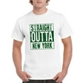 thumbnail image 5 of Straight Outta New York - New York Football T Shirt - Medium - White w/Forest Print, 5 of 6