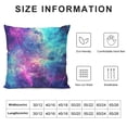thumbnail image 5 of Shiartex Nebulous Purple Blue Teal Turquoise Galaxy  Throw Pillow Covers Soft  Square Pillowcases Home Living Room Cushion Cover for Bed Couch Car Multi-Size, 5 of 5