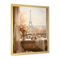 thumbnail image 2 of Designart "Springtime Balcony Elegance in Paris I" Cityscapes Framed Wall Art - Industrial Yellow Paris Entryway Framed Wall Art Print, 2 of 6