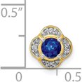 thumbnail image 4 of Avariah 14k Yellow Gold 1/20ct. Diamond and .25 Sapphire Fancy Chain Slide, 4 of 5