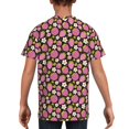 thumbnail image 5 of Wukai Strawberry Youth Unisex Short Sleeve T-Shirt for Boys, Girls, Teens, and Kids-Small, 5 of 7