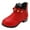 Red, variant on Baby Cute Footwear Little/big Kids Shoes Fashion Boots Shoes Plush Low Tube 3D Flowers Print Leather Boots for 4 to 12 Years