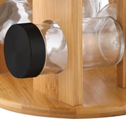 EuroHome Elle Décor 12-Jar Spice Rack Organizer, Black and Wood , ELD33173