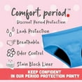 thumbnail image 3 of Hanes Girls' Comfort, Boy short & Hipster Period Underwear, Moderate Protection Pack of 6 Size-18, 3 of 3
