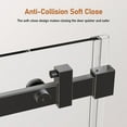 thumbnail image 2 of 50-54" W * 76" H Frameless Single Sliding Shower Doors, Bathroom Sliding Shower Door, 5/16" (8mm) Thick SGCC Tempered Glass Door, Reversible Installation, 2 of 8