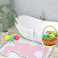 thumbnail image 2 of TIELUTT Easter Rabbit Bunny Eggshell Shaped Bunny Rug 21X29"/19X25'' Non Washable Welcome Door Mat Cute Blanket Hand Knitted Blanket Blanket Throws under 20 Small Area Rug Winter Throw Blanket, 2 of 6