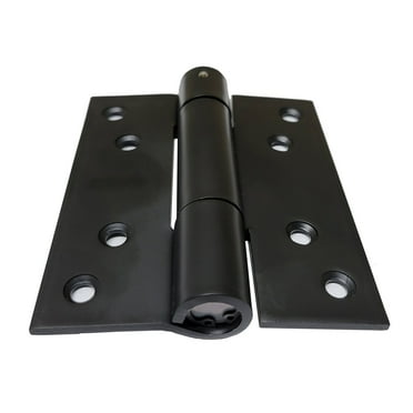 3pcs Self-Closing Heavy-Duty Thickness 3mm Stainless Steel Door Hinge Commercial Grade Spring Door Hinge (4inch, Black)