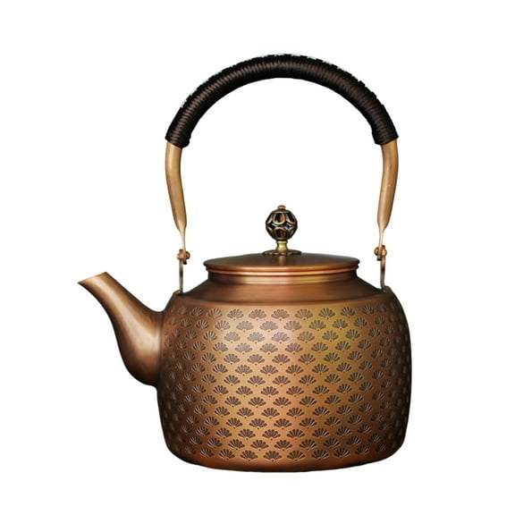 Handmade copper tea kettle, teapot, retro kettle, tea pot with engraving, water boiling, handmade, for tea lovers and coffee enjoyment 2L
