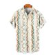 thumbnail image 2 of Camisas De CompresióN Para Hombre Camisas hawaianas informales de verano para hombre, camisas de manga corta con botones estampados para la playa y bolsillo (White, XL), 2 of 5