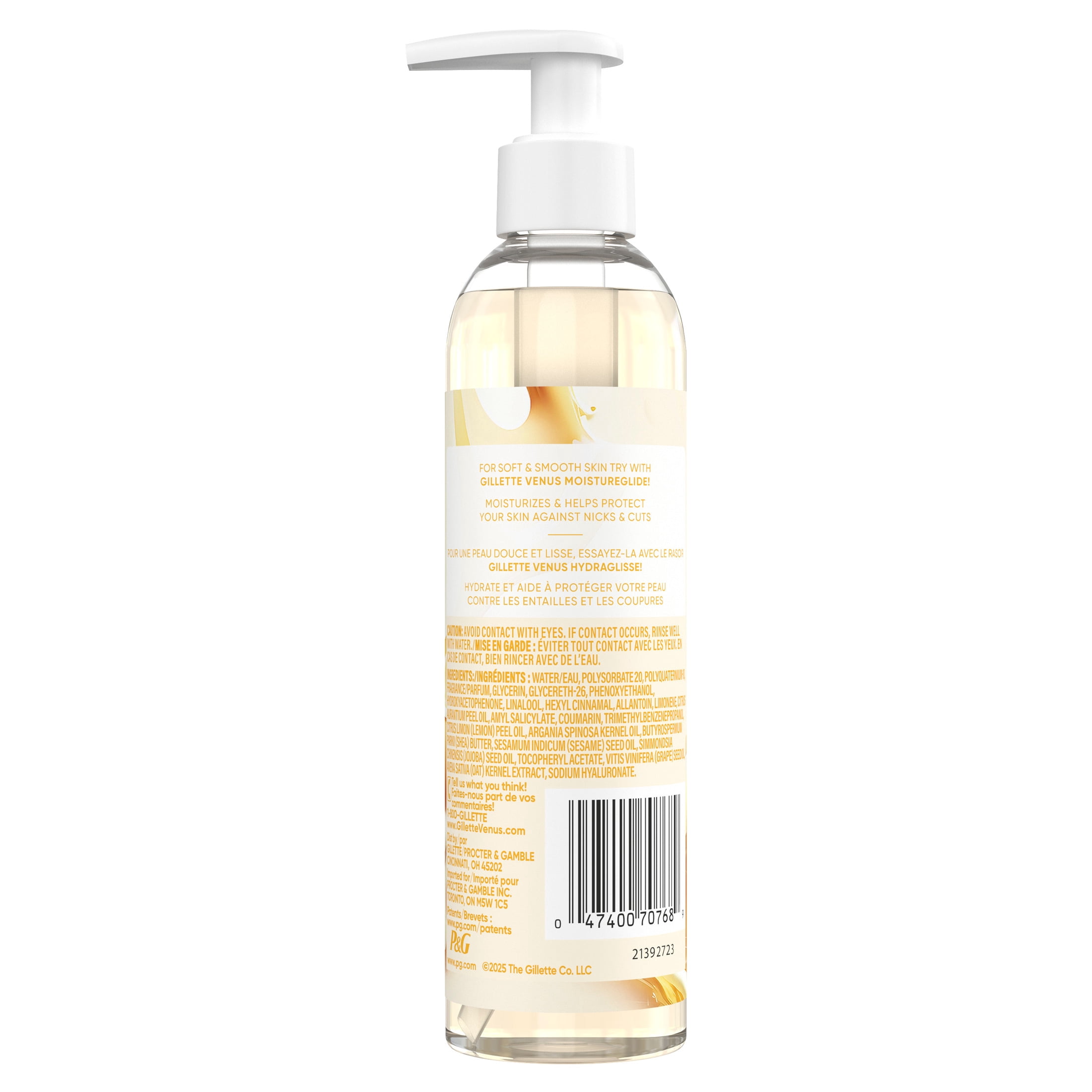 Gillette Venus Moisturizing Shave Oil, Vanilla & Honey Scented, 6 oz