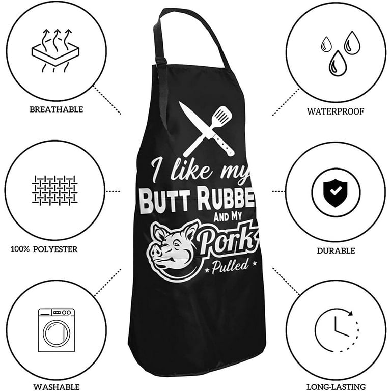 I Like My Butt Rubbed And My Pork Pulled Funny Kitchen Apron BBQ Funny –  Freedomtees USA