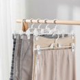 thumbnail image 5 of 10pcs Pants Hangers Plastic Space Saving Non-slip Skirt Hangers With Clips, 5 of 5