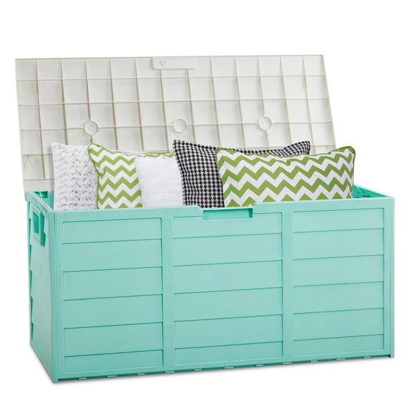 Ktaxon 75gal Outdoor Garden Resin Storage Deck Box Tools Green